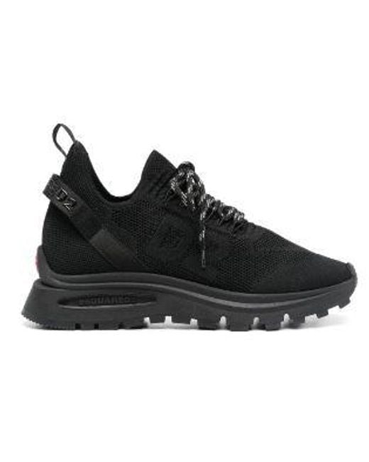 DSquared² Black Polyester Sneakers for men