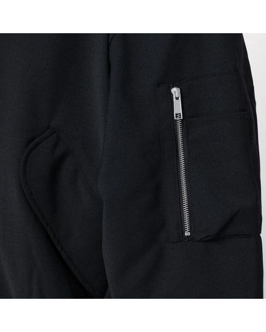 Entire studios Black Zip-Up Bomber Jacket for men