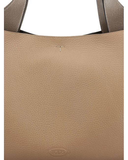 Tod's Natural T Timeless Medium Leather Tote