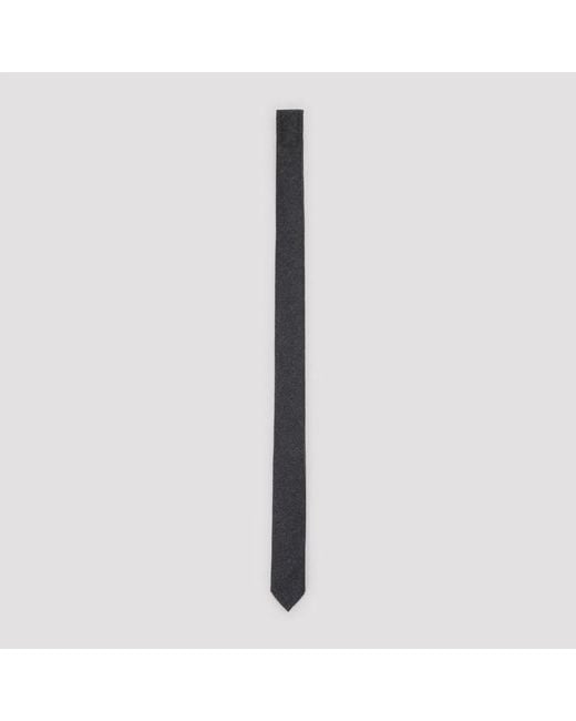 Thom Browne Gray Dark Classic Tie for men