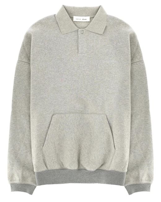 Fear Of God Gray Felpa "Signature 90's" Con Colletto Polo for men