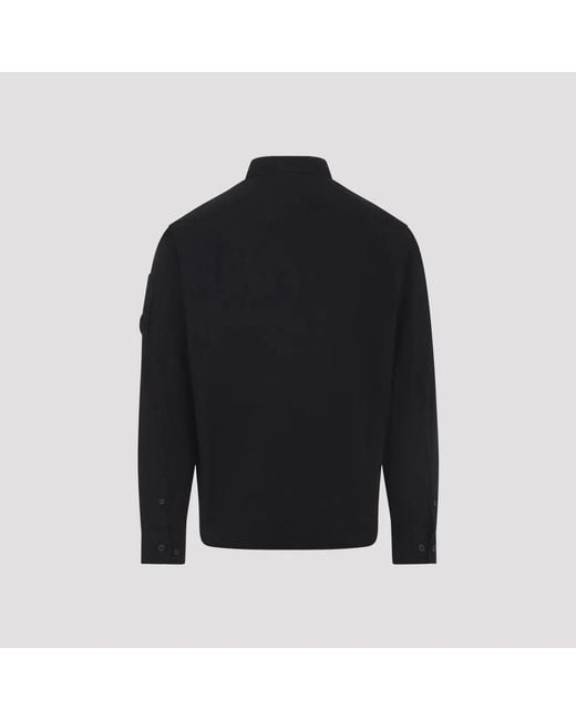 C P Company Black C.P.Company Ls Cotton Shirt for men