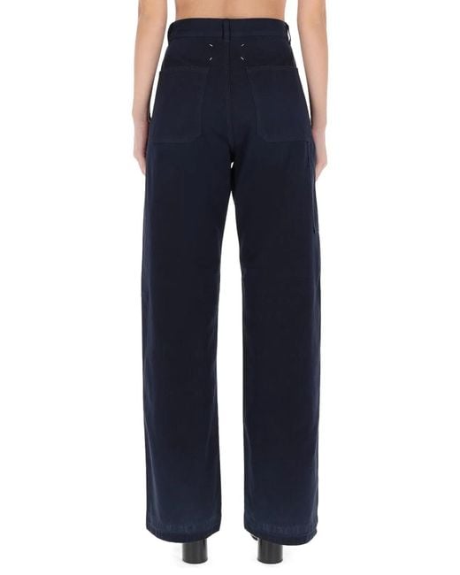 Maison Margiela Blue Pants "Herringbone"