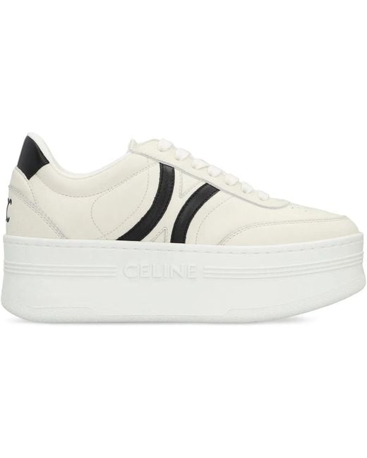 Céline White Sneakers Platform Block