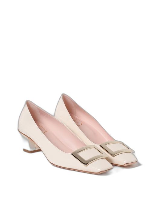 Roger Vivier Pink Belle Vivier Patent Leather Pumps
