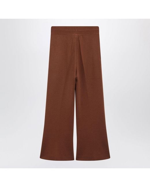 Loro Piana Brown Viera Cotton And Cashmere Trousers