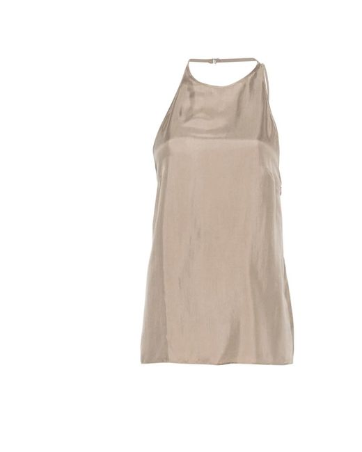 Alysi Natural Silk Spaghetti Strap Dress