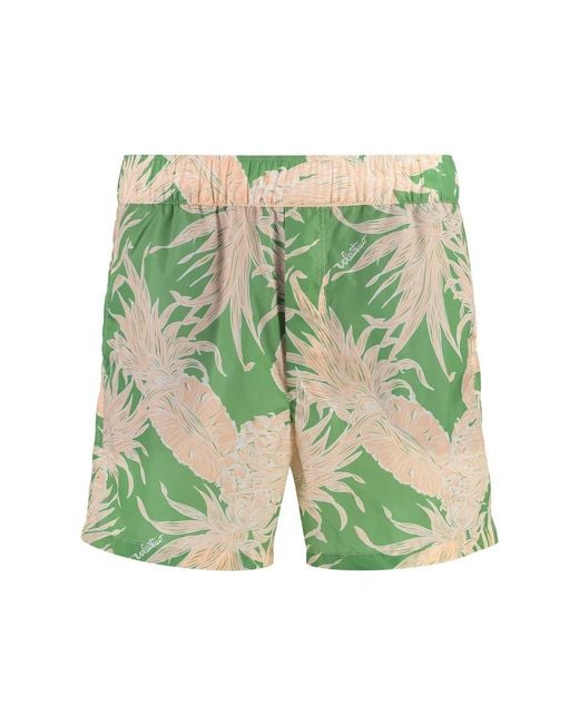 Valentino Green Printed Swim Shorts for men