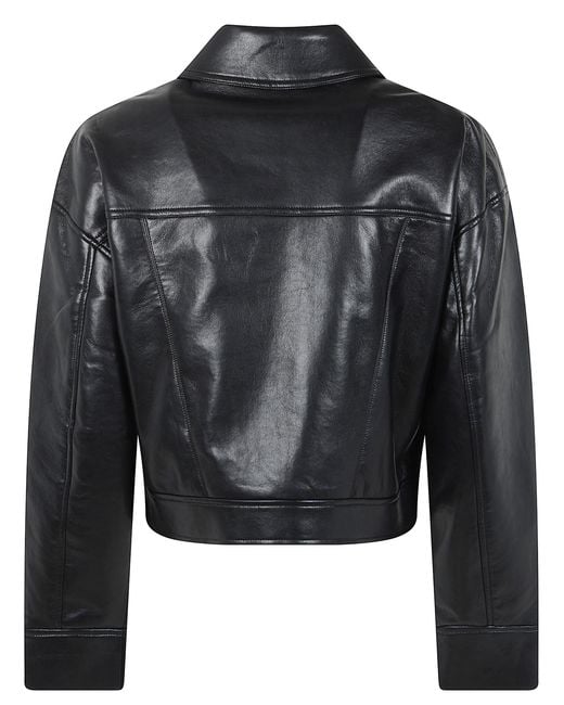 Anine Bing Black "Assan" Recycled Leather Jacket