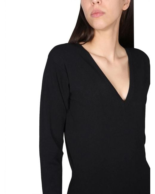 Stella McCartney Black V-Neck Dress
