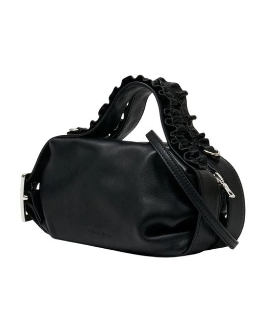 Simone Rocha Black Mini Biker Frill Belt Bag