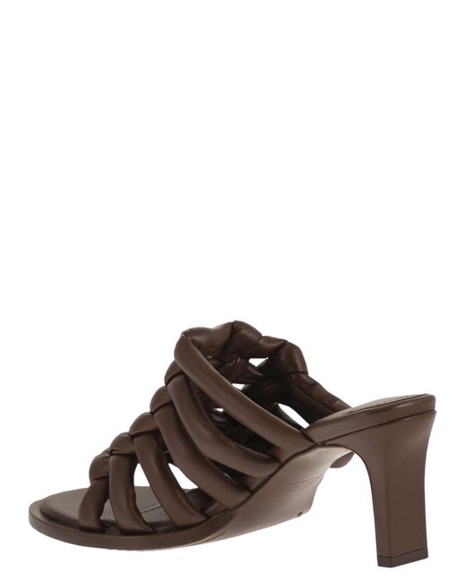 Tod's Brown Nappa Leather Clogs