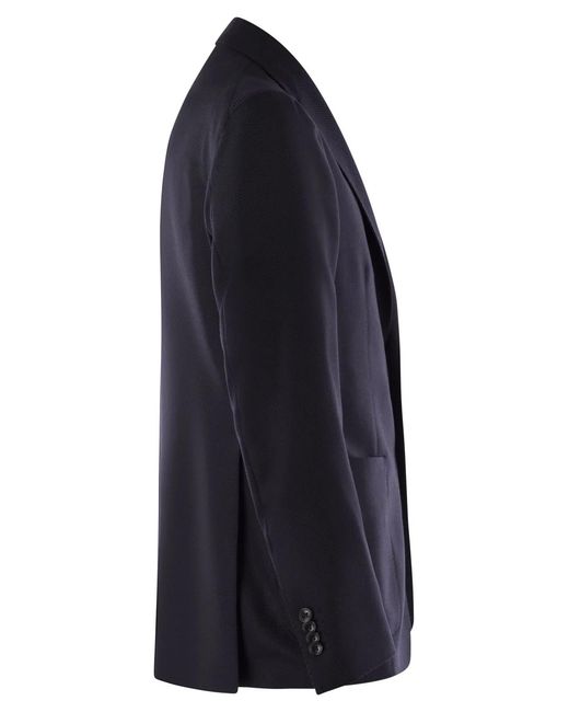 Tagliatore Blue Virgin Wool Jacket for men