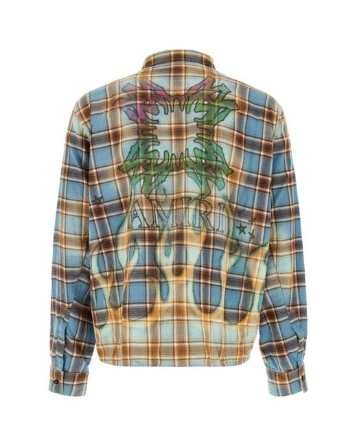 Amiri Multicolor Ma Quad Bleached Flannel for men