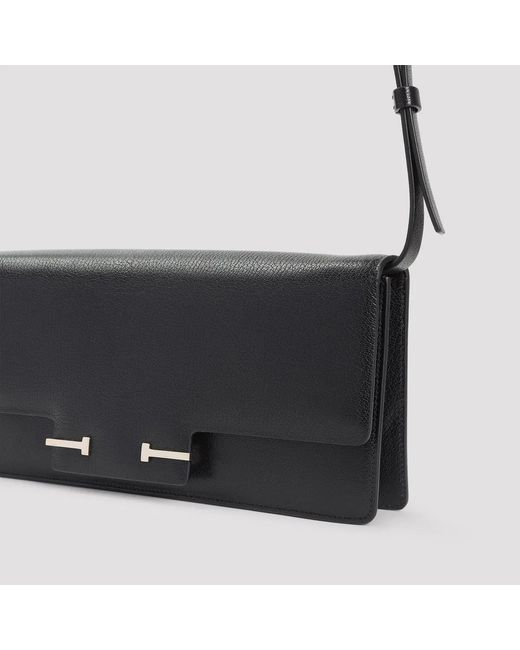 Tom Ford Black Double T Shoulder Bag