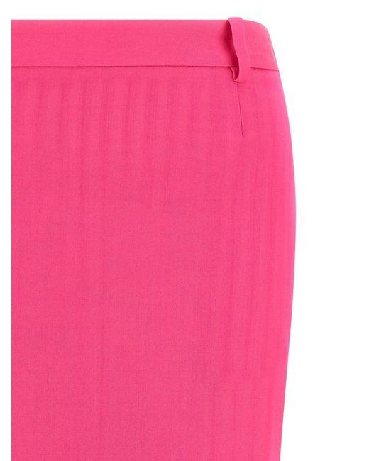 The Attico Pink Double Layer Skirt