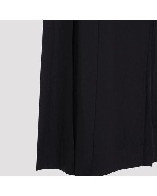 Studio Nicholson Black Mile Knife Pleat Belted Skirt