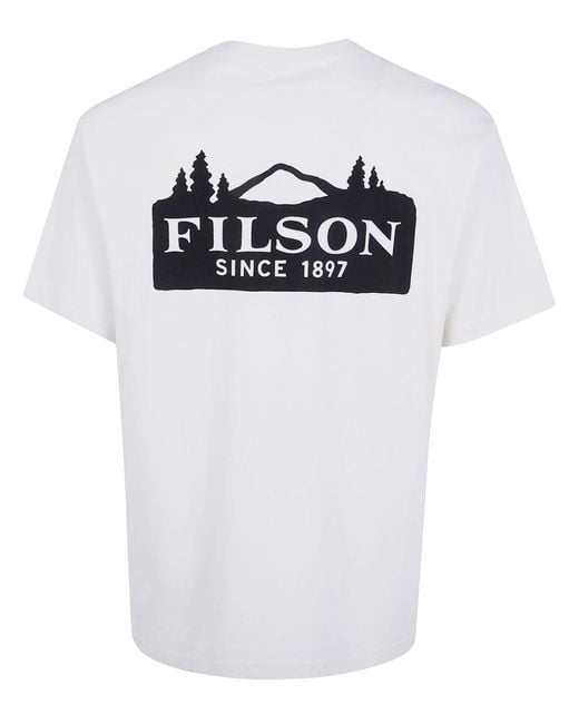Filson White Short Sleeves "Scenic Graphic" T-Shirt for men