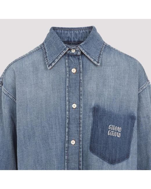 Miu Miu Blue Denim Shirt
