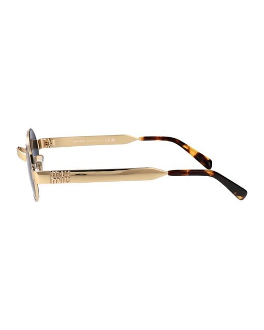 Miu Miu Blue Metal Sunglasses