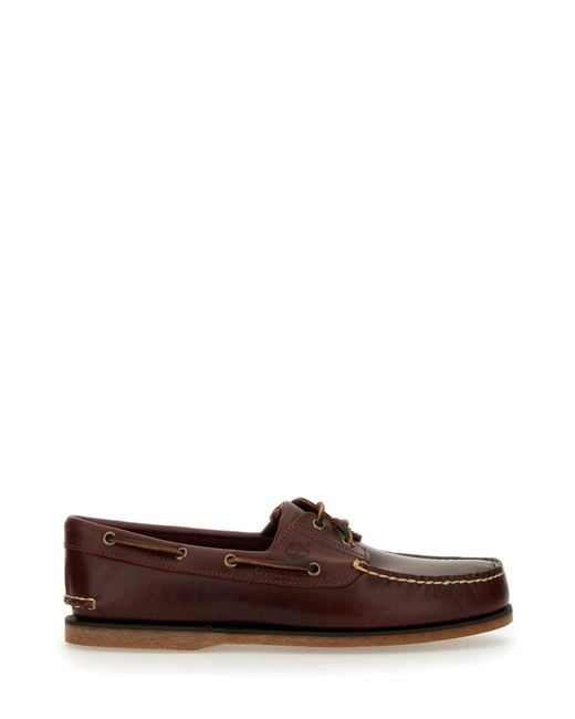 Timberland Brown Leather Boat Shoe for men