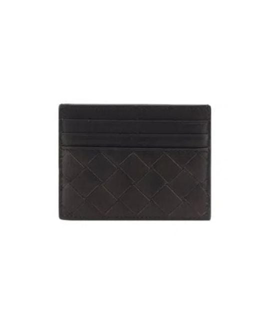 Bottega Veneta Black Intrecciato Card Holder for men