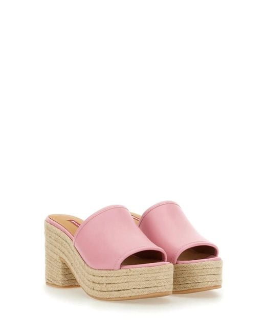 Moschino Pink Leather Sandal