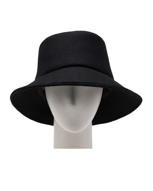 Junya Watanabe Black Wool Blend Round Hat