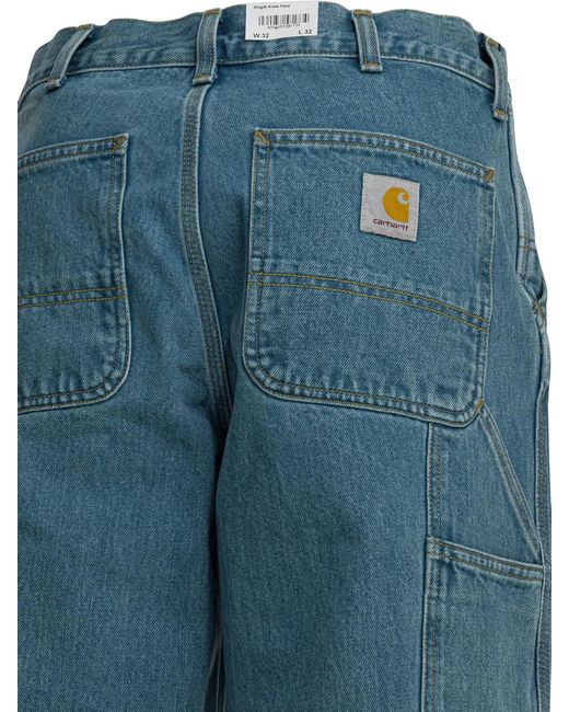 Carhartt Blue Cotton Jeans for men