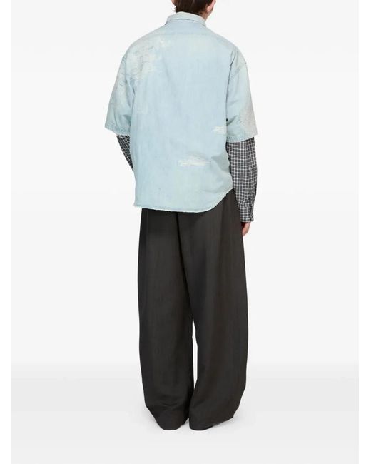 Acne Blue Mini Shirt For for men