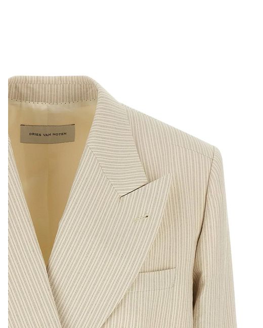 Dries Van Noten Natural Cotton Blazer