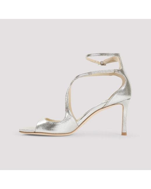 Jimmy Choo Metallic Azia Leather Sandals
