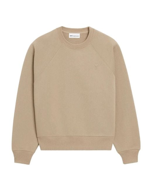 AMI Natural Small Embossed Sweatshirt for men