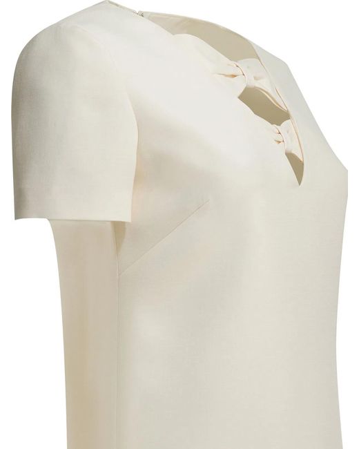 Valentino Natural Virgin Wool Silk Dress
