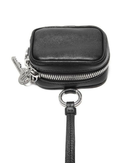 Acne Black Camero Clip Leather Mini Bag