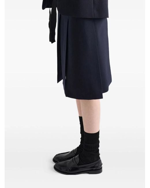 Prada Black Multi-Slit Skirt