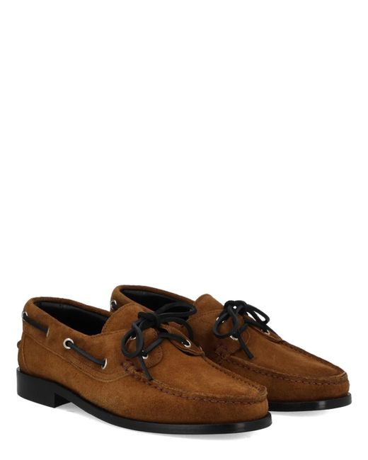 Aeyde Brown Harris Suede Loafer