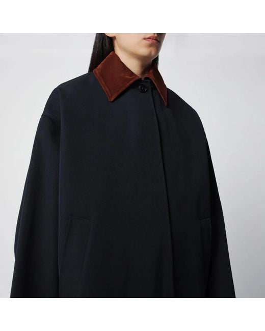 Rohe Blue Cotton And Wool-Blend Coat