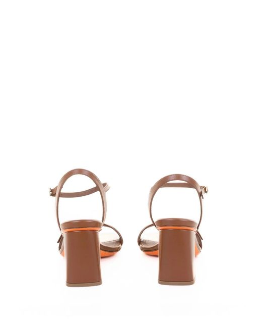 Santoni Pink Leather Sandal
