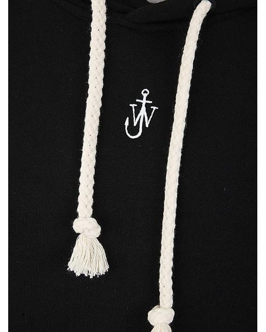 J.W. Anderson Black Anchor Embroidery Hoodie