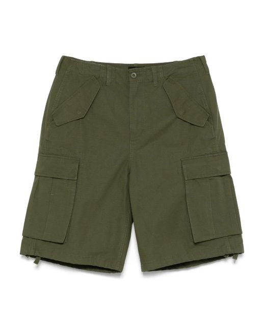 Stussy Men's Green Cargo Shorts Ripstop