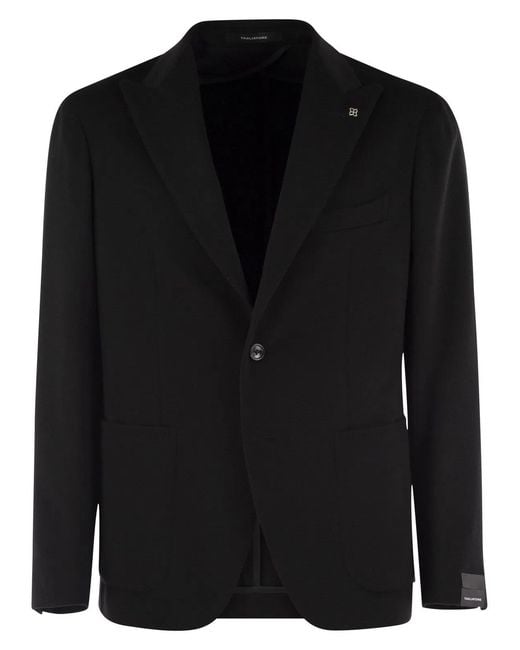 Tagliatore Black Cashmere Jacket for men