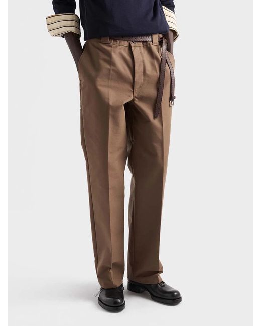 Prada Brown Denim Pants for men