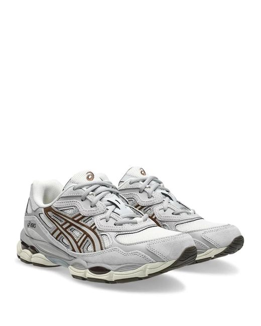 Asics White Gel-Nyc Mesh And Suede Sneakers for men
