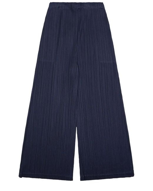 Pleats Please Issey Miyake Blue Pantalone Plissettato