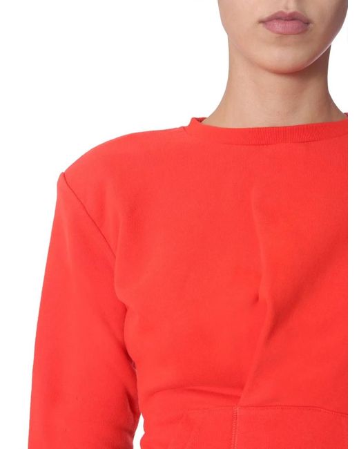 Unravel Project Red Crew Neck Sweatshirt