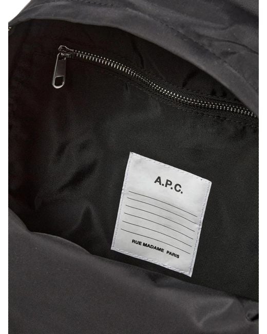 A.P.C. Black Backstage Small Backpack for men