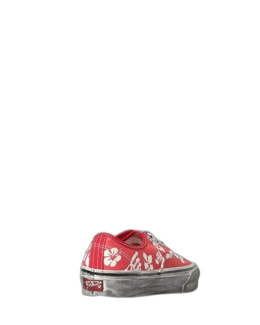 Vans Pink Canvas Rubber Flat Shoes