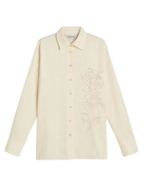 Golden Goose Deluxe Brand White Cotton Sequined Shirt
