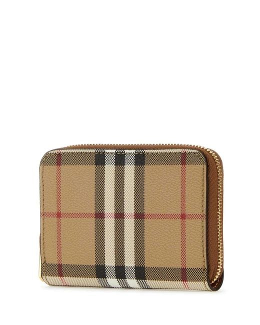 Burberry Brown Printed E-Canvas Wallet